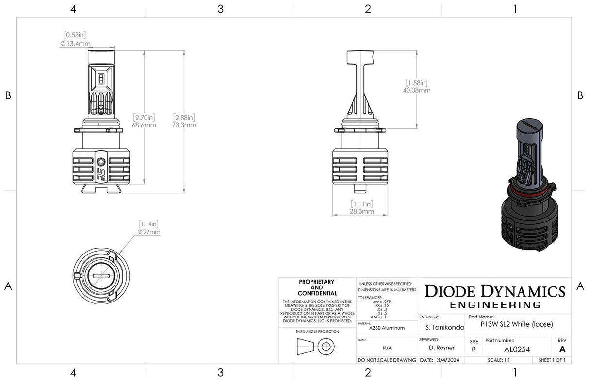 Diode Dynamics SL2 Kit de conversion de phare LED 