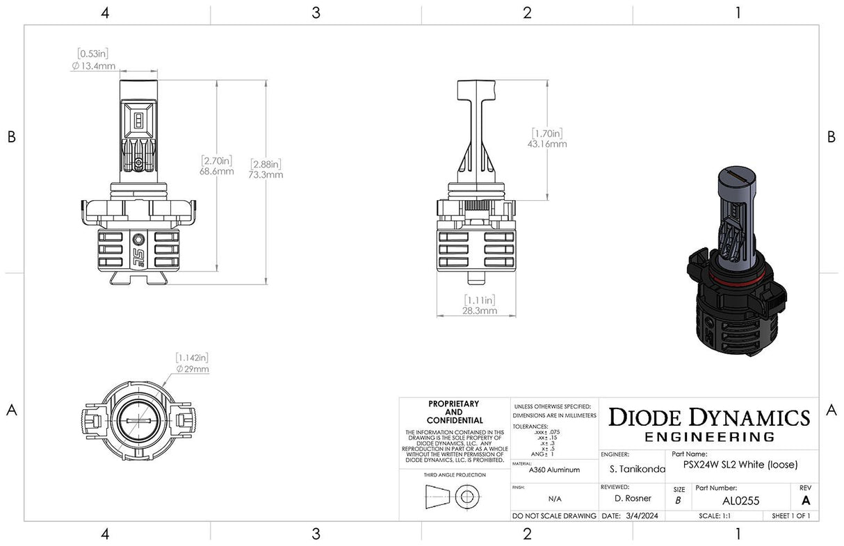Diode Dynamics SL2 Kit de conversion de phare LED 