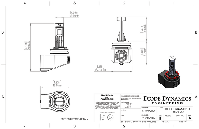 Diode Sl1 Kit de Conversion de Phare Led 