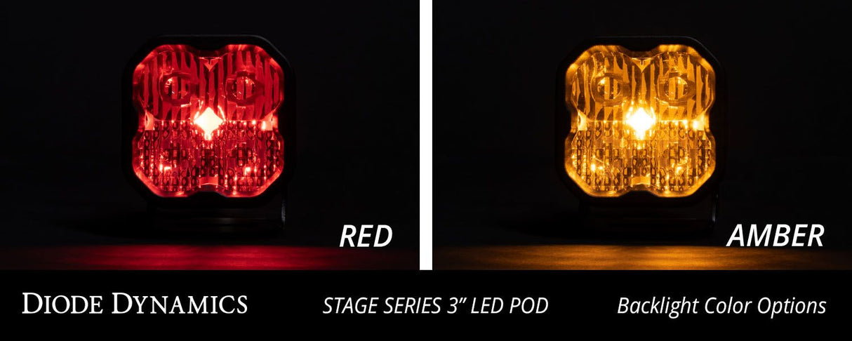 SS3 SAE/DOT White Pro Flush Mount LED Pod (one)
