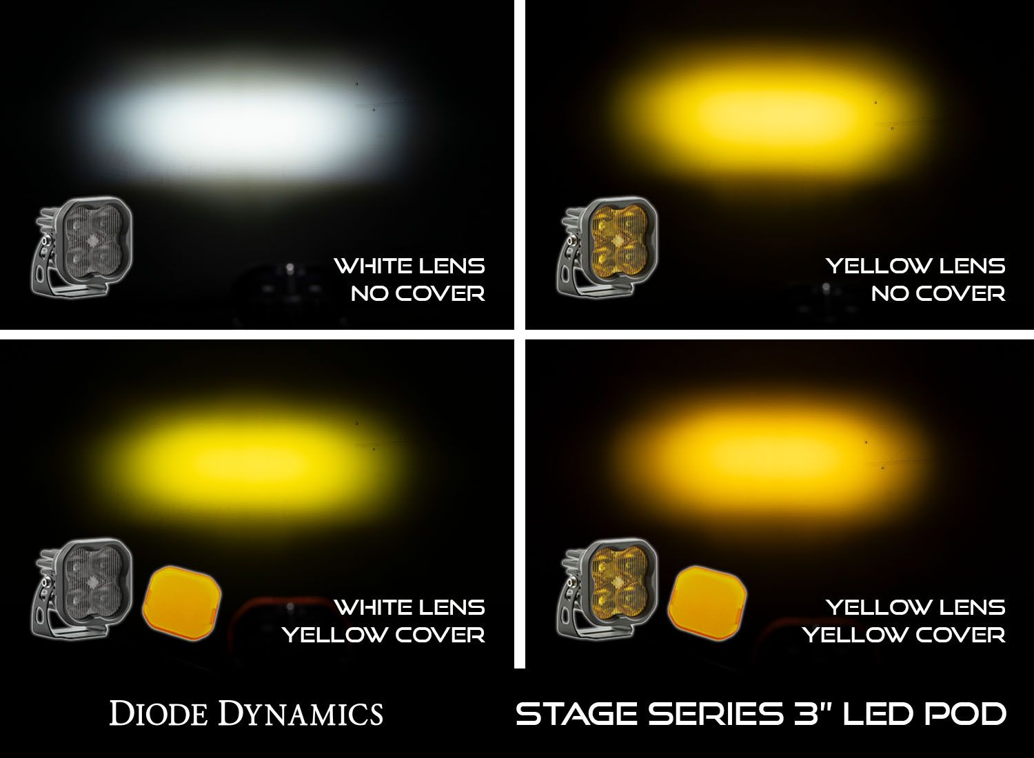 SS3 LED Pod Cover, Yellow (one)