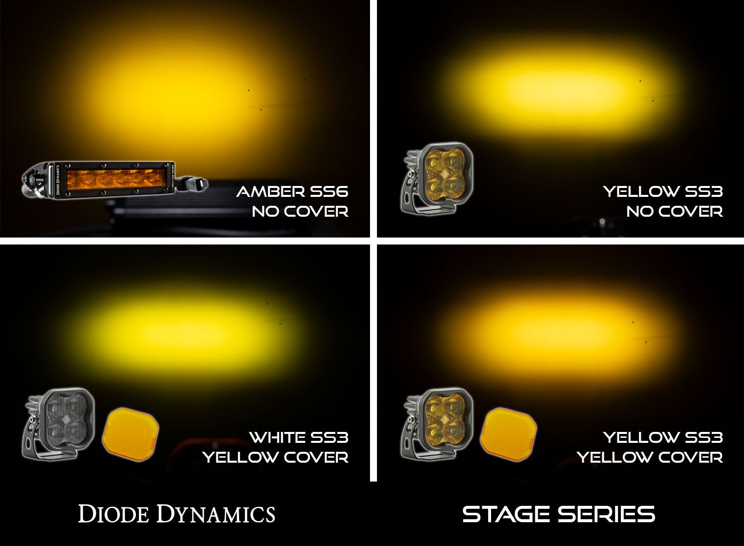 SS3 LED Pod Cover, Yellow (one)