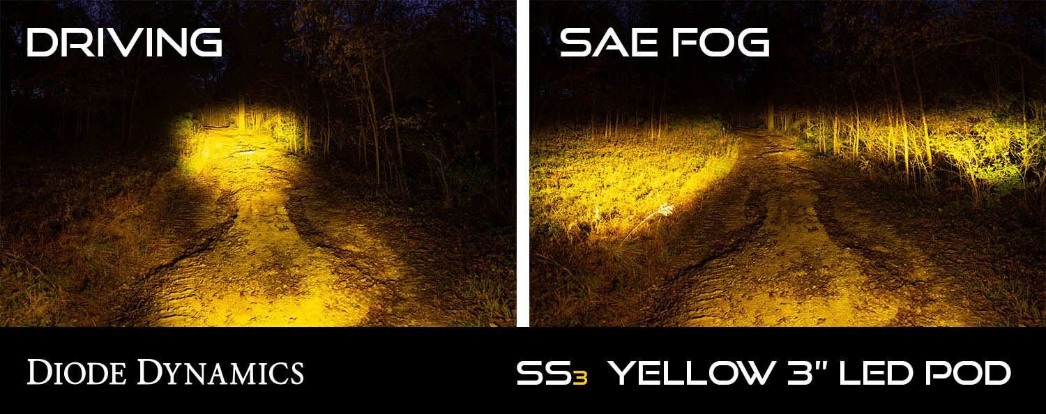 SS3 SAE Yellow Sport LED Pod (pair)