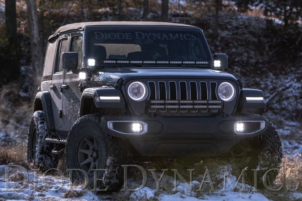 Supports de fixation LED pour capot de Jeep JL Wrangler 2018-2025