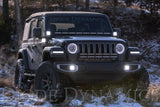 Supports de fixation LED pour capot de Jeep JL Wrangler 2018-2025