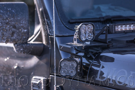 2018-2025 Jeep JL Wrangler Cowl Mount LED Brackets