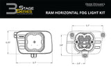Kit de feux antibrouillard horizontaux SS3 SAE/DOT Ram
