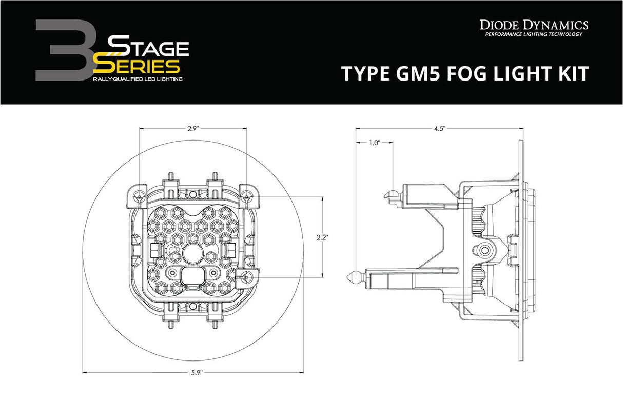 Kit de feux antibrouillard SS3 SAE Type GM5