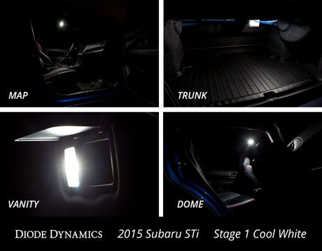 Kit LED intérieur pour Subaru WRX 2008-2014, blanc froid Stage 2