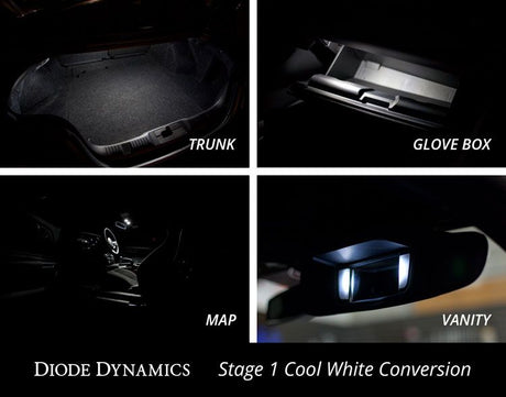 Kit LED intérieur pour Ford Mustang 2010-2014, blanc froid Stage 2