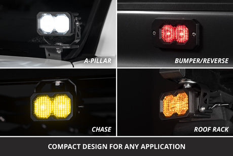 C2 2.0 Yellow Pro Flush Mount LED Pod (one)