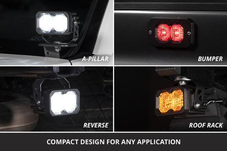 C2 2.0 Yellow Sport Flush Mount LED Pod (one)