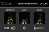 C2 1.0 SAE Yellow Sport Flush Mount LED Pod (pair)