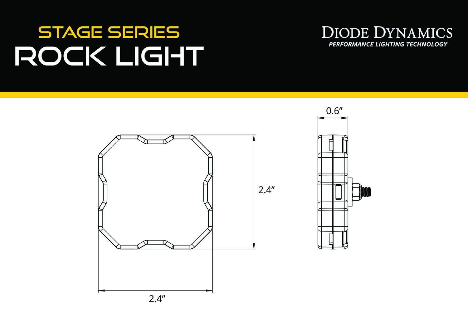Stage Series Universal Rock Light SXS Installer Kit (4-pack)