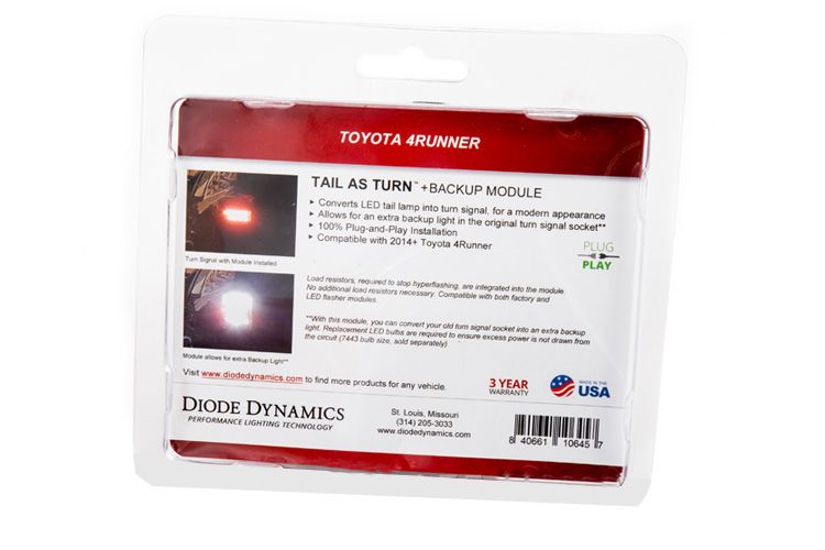 2014-2024 Toyota 4Runner Tail as Turn Module +Backup Module (USDM)