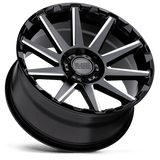 Alliages durs Black Rhino - TYPHOON | 18X9,5 / 12 Offset / 6X139,7 Modèle de boulon | 1895TYN126140B12