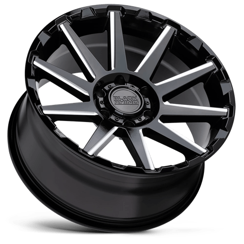 Alliages durs Black Rhino - TYPHOON | 18X9,5 / 12 Offset / 6X139,7 Modèle de boulon | 1895TYN126140B12