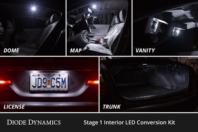Interior LED Kit for 2012-2017 Toyota Camry, Cool White Stage 1