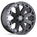 Alliages durs Black Rhino - WARLORD | Modèle de boulon 20X9 / -12 Offset / 5X127 | 2090WAR-25127G71