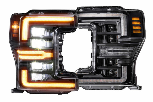 Ford Super Duty (17-19): Morimoto Xb Led Headlights (Gen 2) (Amber DRL)