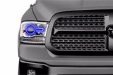 Style de projecteur Dodge Ram (13-18) : Halos à prisme de profil (RVB)