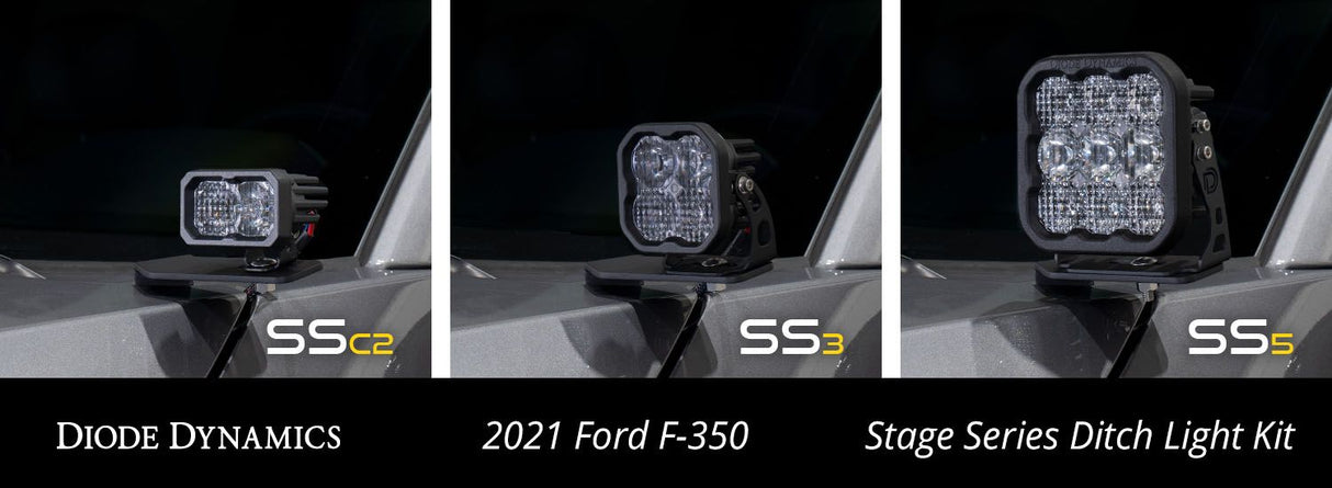 Kit d'éclairage de fossé rétroéclairé de la série Stage pour Ford Super Duty 2017-2022 