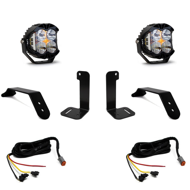 Jeep JL/JT Dual LP4 Auxiliary Light Kit w/Upfitter Baja Designs