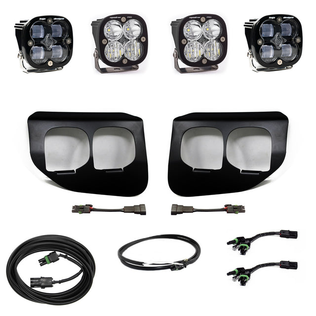 Ford Super Duty (20-22) Phares antibrouillard doubles FPK SAE/Pro DC Baja Designs avec Upfitter Baja Designs