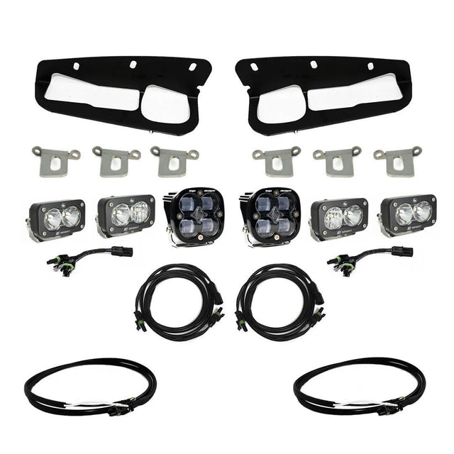 Bronco Clear SAE Fog Pocket Kit 21-Up Ford Bronco w/Upfitter Baja Designs