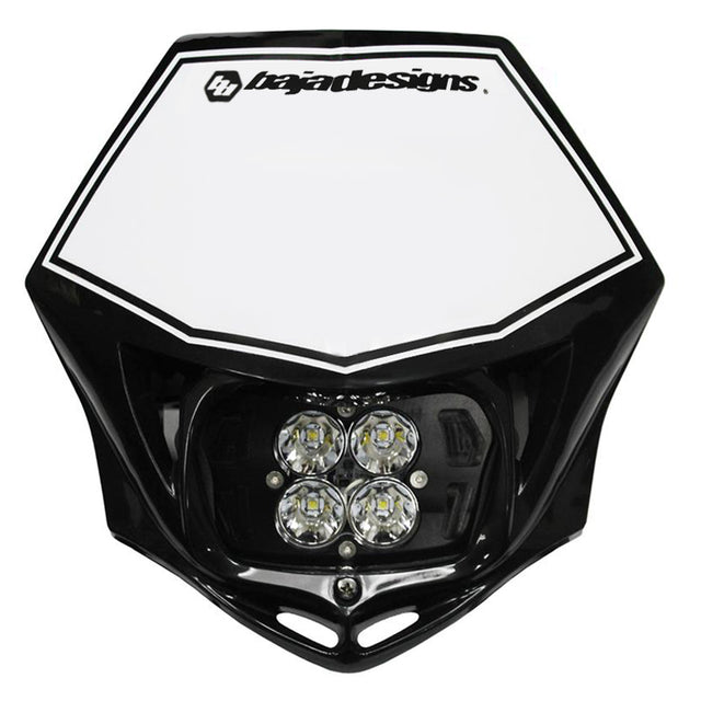 Motorcycle Headlight A/C LED Race Light Black Squadron Pro Baja Designs