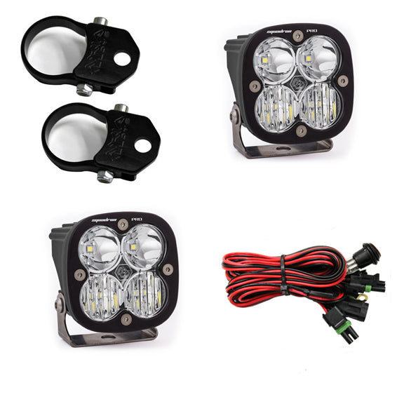 LED Light Pods Kit W/A Pillar Mounts 1.75 Inch Harness Squadron Pro Baja Designs