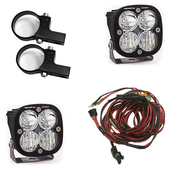 Polaris LED Light Pods 1.75 Inch Harness Horizontal Mounts Kit Squadron Sport Baja Designs