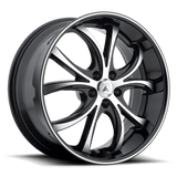 Asanti Black - ABL-8 ELEKTRA | 22X9 / 32 Offset / 5X120 Bolt Pattern | ABL8-22905232MB