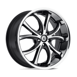 Asanti Black - ABL-8 ELEKTRA | 22X10 / 35 Offset / 5X120 Bolt Pattern | ABL8-22105235MS