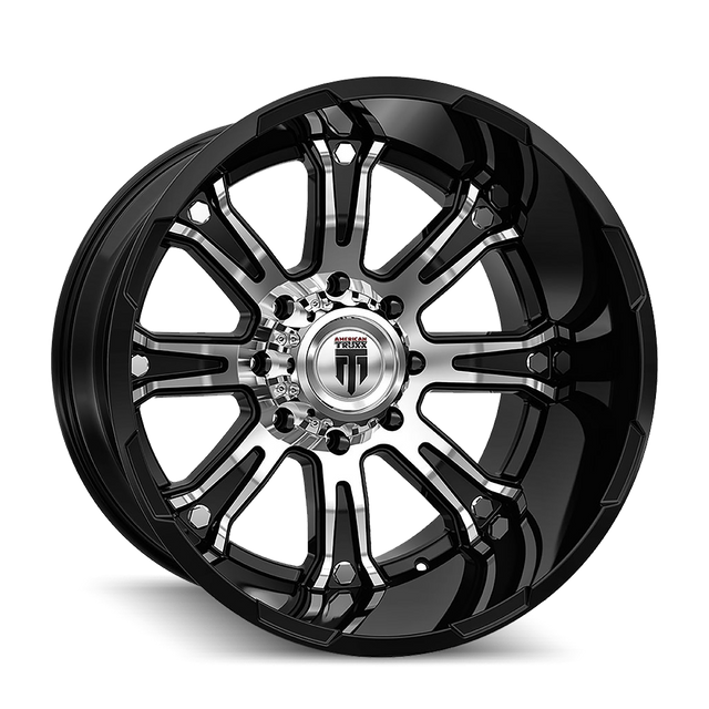 AT154-201226BM AMERICAN TRUXX BOMB AT154 GLOSS BLACK MACHINED 20X12 5-127 -44MM 78.1MM