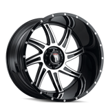 AMERICAN TRUXX VORTEX AT162 GLOSS BLACK MACHINED 20X10 6-139.7 -24MM 106.1MM