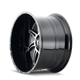 AMERICAN TRUXX VORTEX AT162 GLOSS BLACK MACHINED 20X10 6-139.7 -24MM 106.1MM