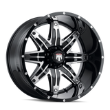 AT185-221294BM-M AMERICAN TRUXX LONESTAR AT185 NOIR BRILLANT USINÉ 22X12 8-170 -44MM 125.2MM