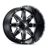 AT185-221294M AMERICAN TRUXX LONESTAR AT185 SATIN NOIR FRAISÉ 22X12 8-170 -44MM 125.2MM