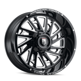 AT1905-221294M AMERICAN TRUXX BLADE AT1905 GLOSS BLACK MILLED 22X12 8-170 -44MM 125.2MM