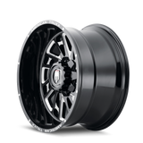 AT1905-221294M AMERICAN TRUXX BLADE AT1905 GLOSS BLACK MILLED 22X12 8-170 -44MM 125.2MM