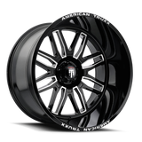 AMERICAN TRUXX RESTLESS AT1915 BLACK MILLED 20X10 8-180 -25MM 124.1MM