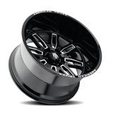 AMERICAN TRUXX RESTLESS AT1915 BLACK MILLED 22X12 8-170 -44MM 125.2MM