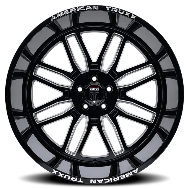 AMERICAN TRUXX RESTLESS AT1915 BLACK MILLED 22X12 8-170 -44MM 125.2MM