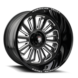 AMERICAN TRUXX BUTCHER AT1916 GLOSS BLACK MILLED 20X10 6-135 -24MM 87.1MM