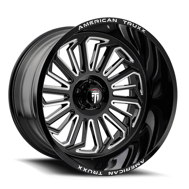 AMERICAN TRUXX BUTCHER AT1916 GLOSS BLACK MILLED 20X10 6-135 -24MM 87.1MM