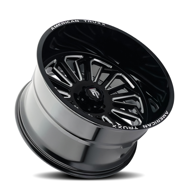 AMERICAN TRUXX BUTCHER AT1916 GLOSS BLACK MILLED 20X10 6-135 -24MM 87.1MM