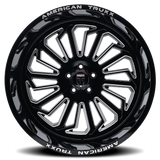 AMERICAN TRUXX BUTCHER AT1916 GLOSS BLACK MILLED 20X10 6-135 -24MM 87.1MM