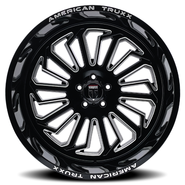 AMERICAN TRUXX BUTCHER AT1916 GLOSS BLACK MILLED 20X10 6-135 -24MM 87.1MM