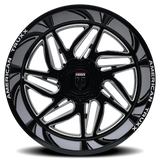 AMERICAN TRUXX GOLIATH AT1917 GLOSS BLACK MILLED 20X10 8-170 -24MM 125.2MM